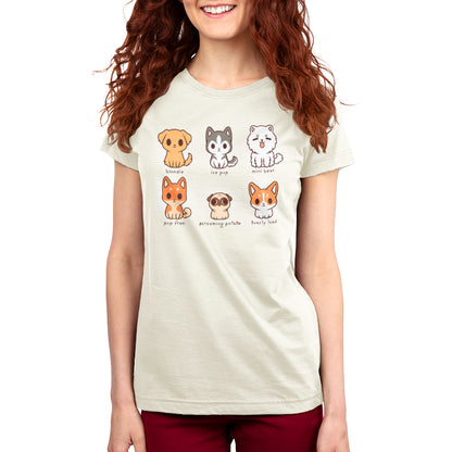 A comfortable women's t-shirt featuring adorable Dog Names cats and dogs by TeeTurtle.