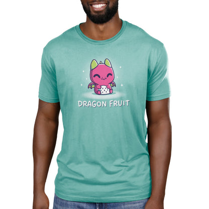 A man wearing a TeeTurtle Dragon Fruit t-shirt.