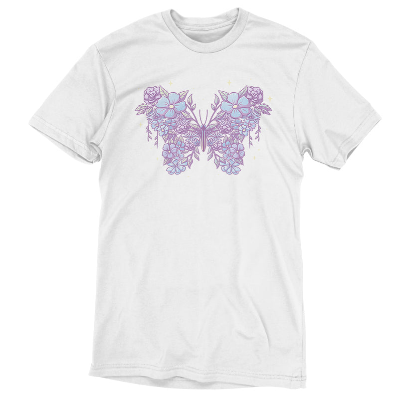 A Floral Butterfly t-shirt from TeeTurtle with a purple butterfly design.