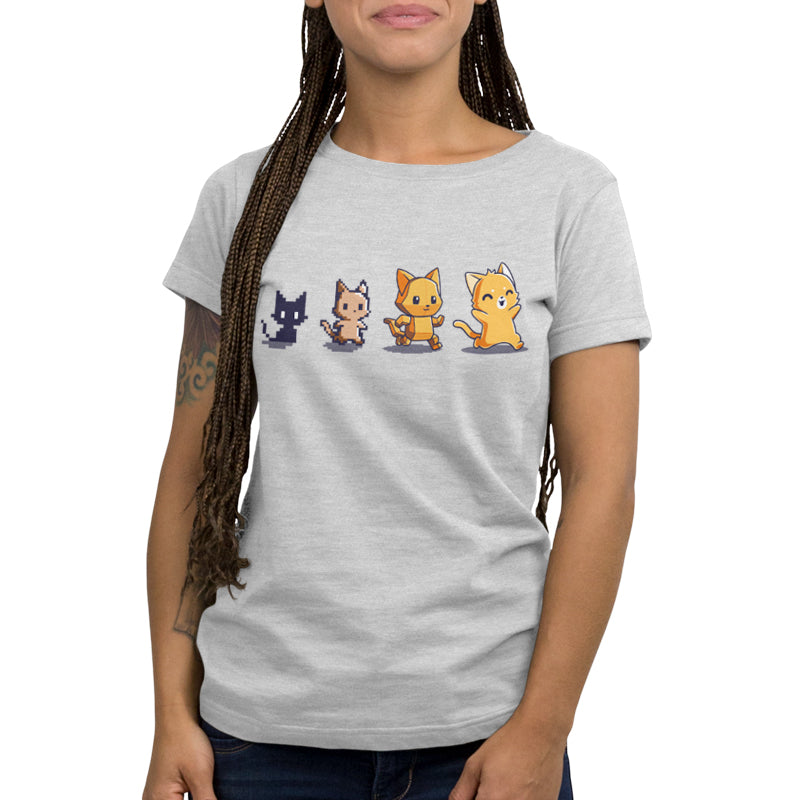 A Graphics Evolution t-shirt with four cats on it from TeeTurtle.