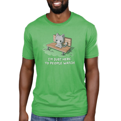 An "I'm Just Here to People Watch" t-shirt from TeeTurtle that says i'm just here to people watch.