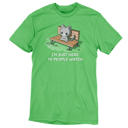 A TeeTurtle "I'm Just Here to People Watch" green t-shirt for people watchers.