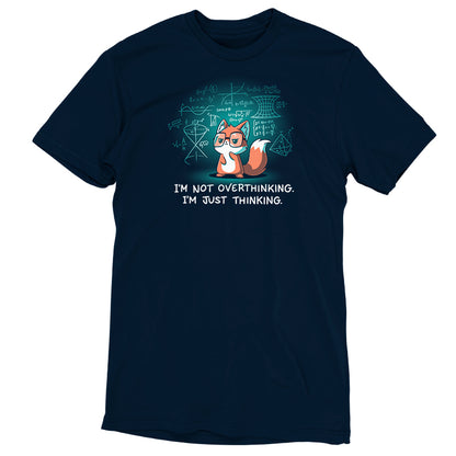An awesome I'm Just Thinking t-shirt with an image of a fox and the words, i'm not studying i'm just. (Brand: TeeTurtle)
