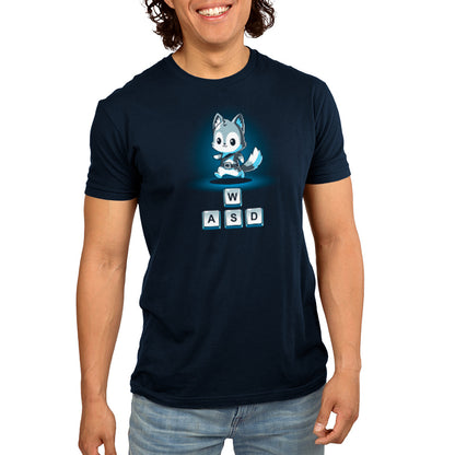 A young man wearing a TeeTurtle Keys to Adventure t-shirt.