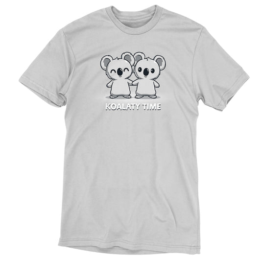 Two Koalaty Time bears on a TeeTurtle silver t-shirt.