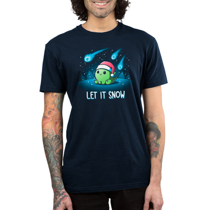 Navy Blue Let it Snow T-shirt from TeeTurtle.