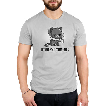 Life Happens. Coffee Helps. men's t-shirt by TeeTurtle.