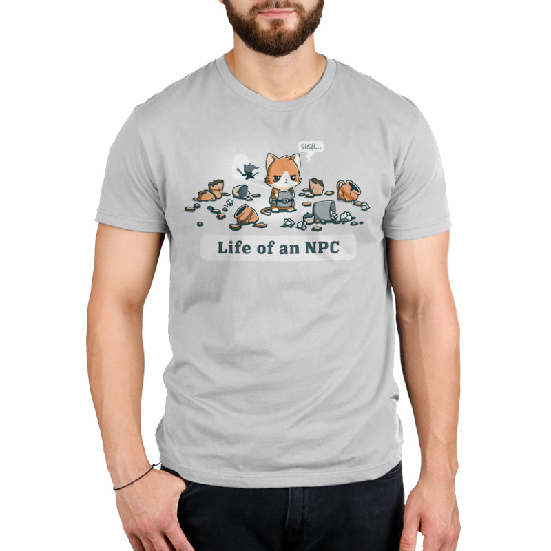 Life Of An NPC Silver T-shirt by TeeTurtle.