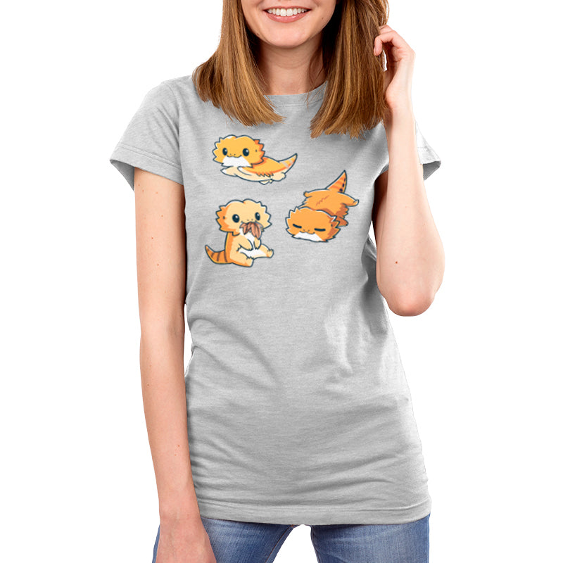 A TeeTurtle women's t-shirt with Lil' Bearded Dragons.