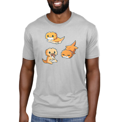 A TeeTurtle original Lil' Bearded Dragons t-shirt with a cute little dog on it.