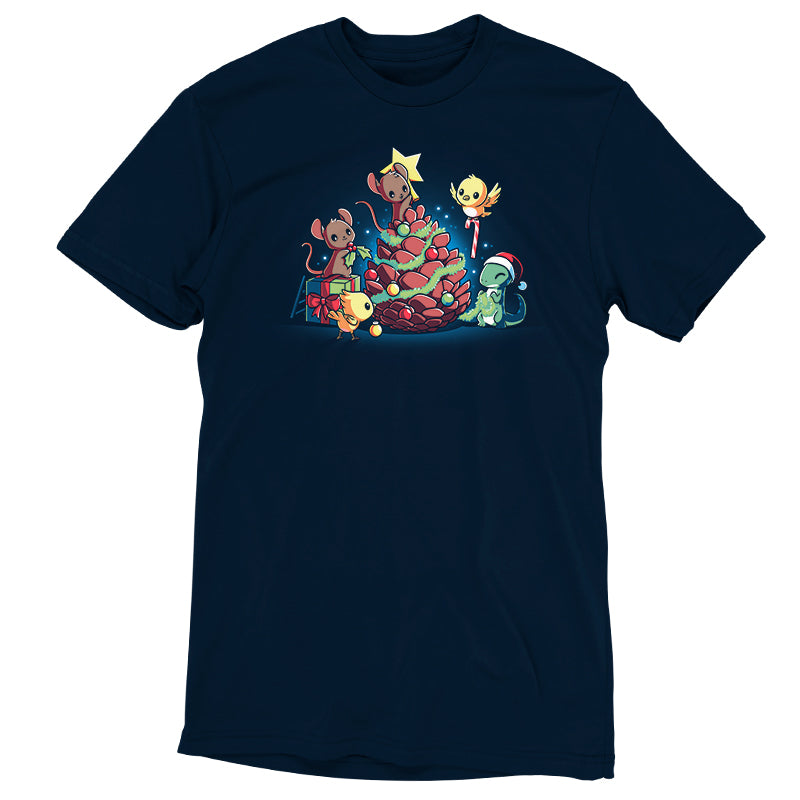 A Christmas t-shirt featuring a fa la la-dorable image of a Christmas tree, from TeeTurtle's Little Critter's Christmas.