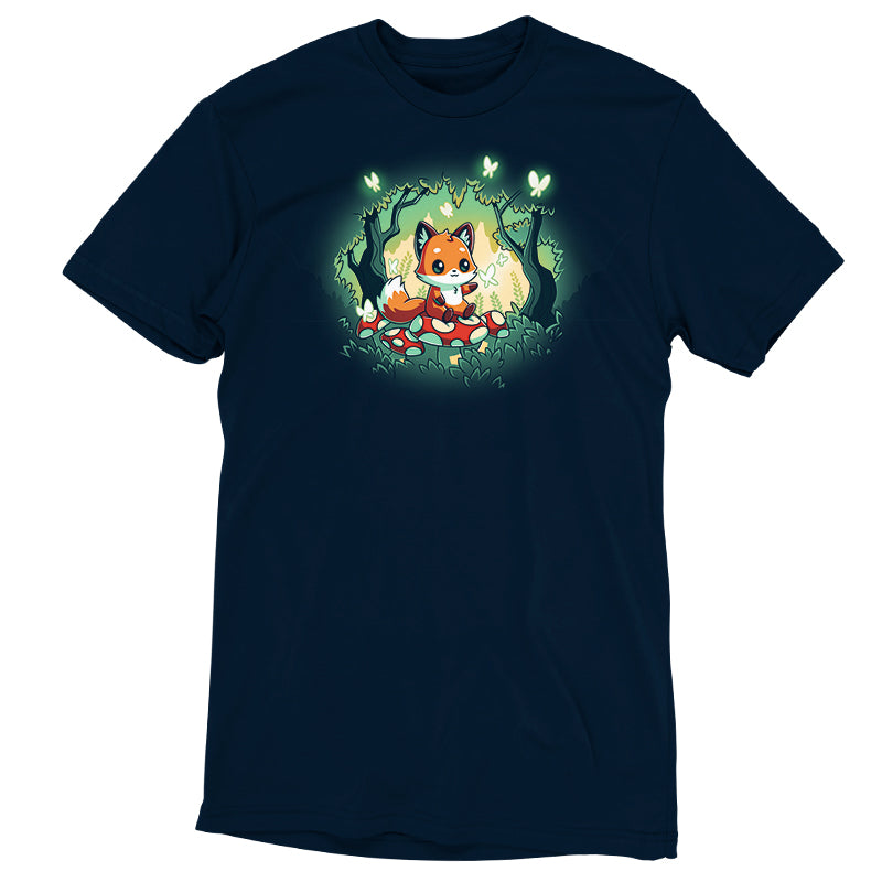 TeeTurtle's Magical Forest men's t-shirt with a fox design.
