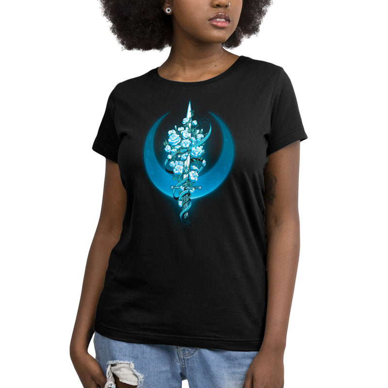 Women's Moonlit Blade of Roses t-shirt by TeeTurtle.