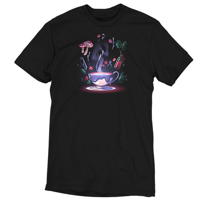 A Mystic Tea t-shirt featuring an illustration of a cup of tea by TeeTurtle.