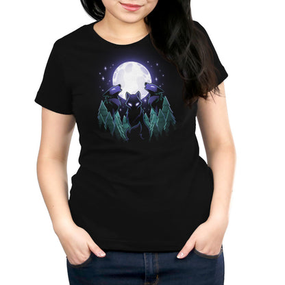 A Mystical Moon t-shirt featuring an image of the moon and trees, made by TeeTurtle.