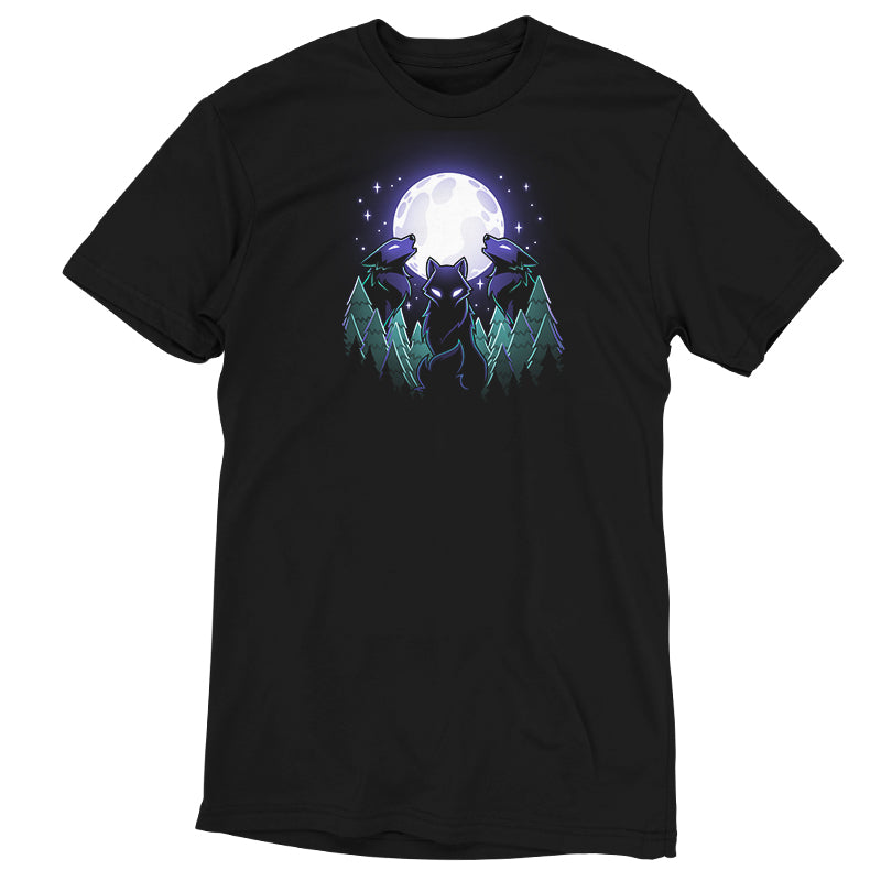 A Mystical Moon-themed t-shirt with a black design, made by TeeTurtle.