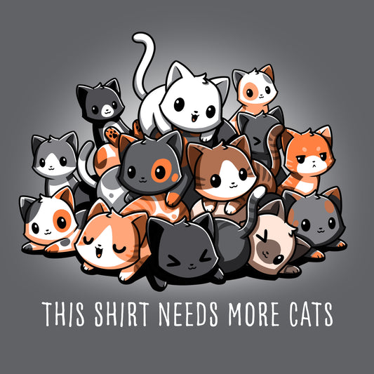 This TeeTurtle shirt Needs More Cats by TeeTurtle.
