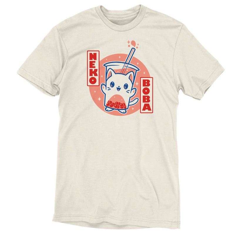 T-shirt featuring the Neko Boba from TeeTurtle.