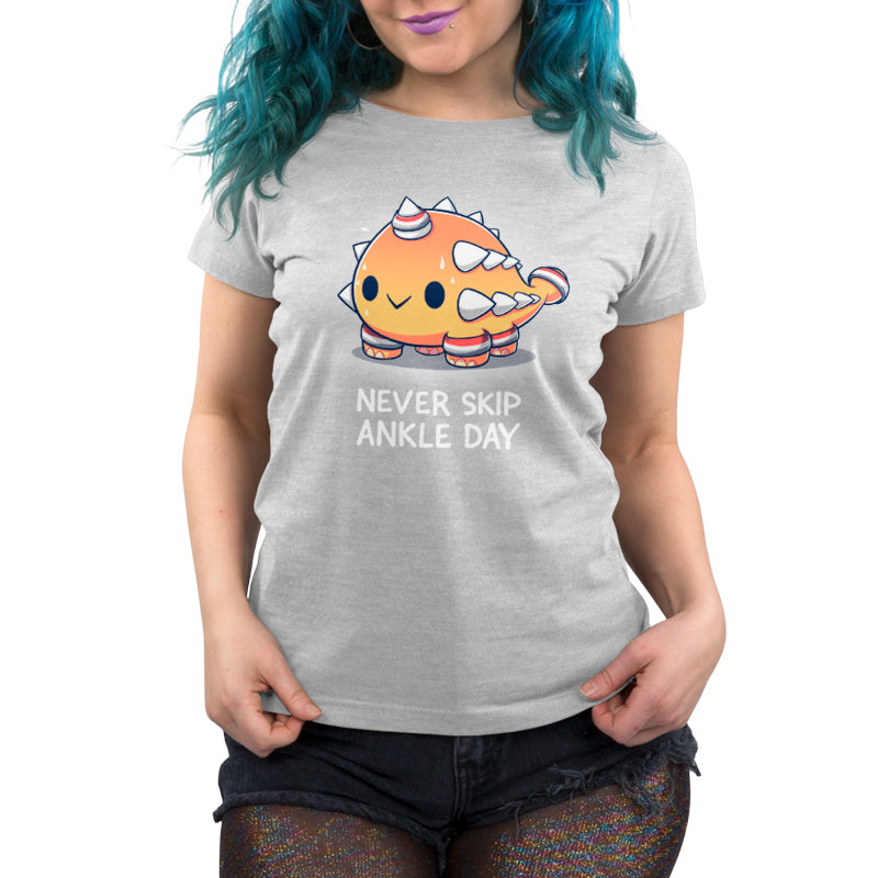 TeeTurtle Never Skip Ankle Day women's T-shirt.