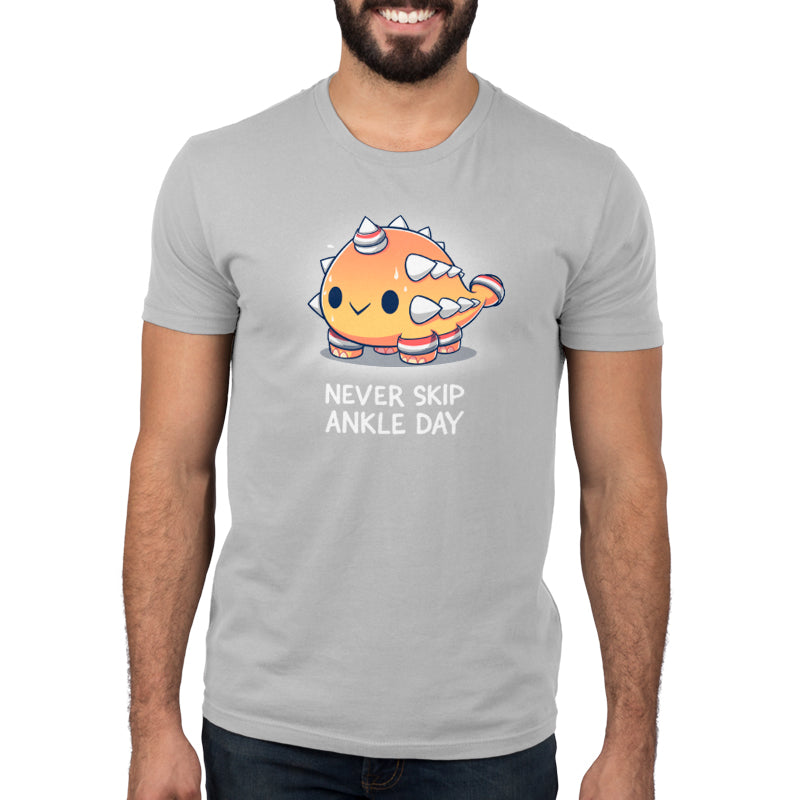 Never Skip Ankle Day men's t-shirt with casual fit by TeeTurtle.