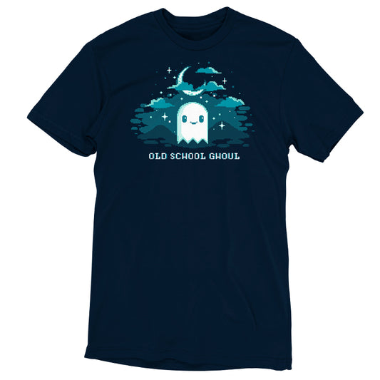 TeeTurtle's Old School Ghoul black unisex t-shirt.