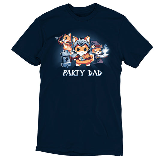 A navy blue Party Dad t-shirt from TeeTurtle.