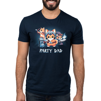 Navy Blue TeeTurtle Party Dad men's t-shirt.