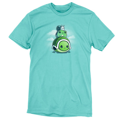 A Pond Pals t-shirt from TeeTurtle with a turtle on it.