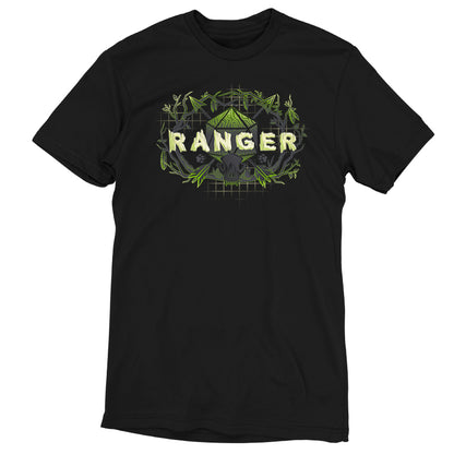 A black t-shirt featuring the word "Ranger Class" - perfect for fans of the TeeTurtle brand.
