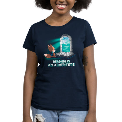 Reading Is An Adventure is a TeeTurtle women's short sleeve t-shirt.