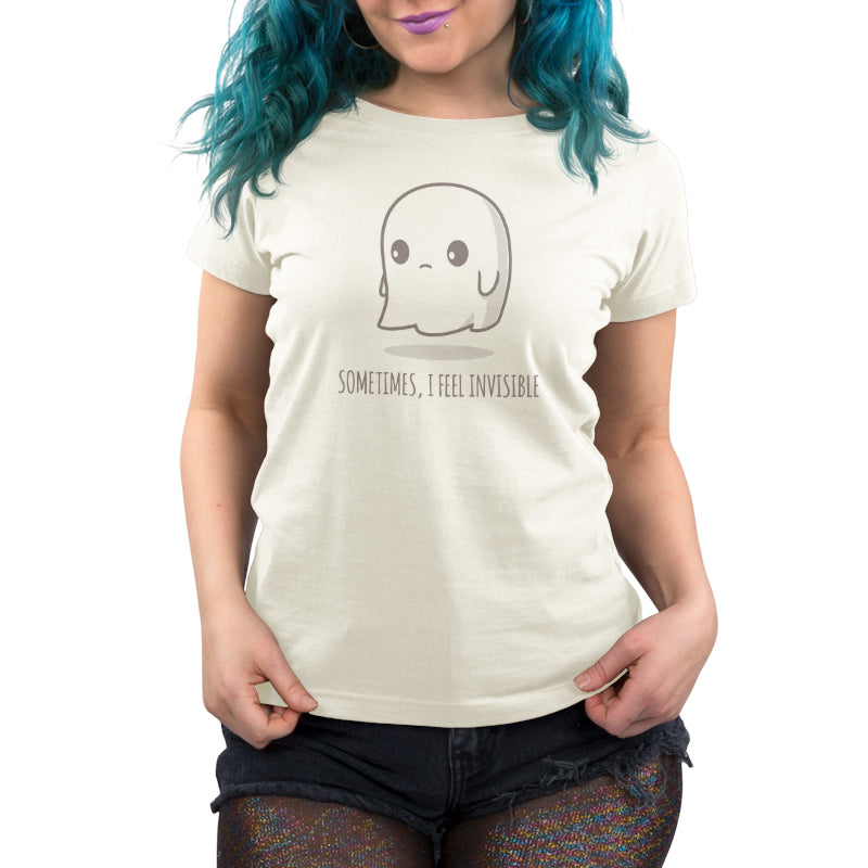 A comfortable TeeTurtle women's t-shirt with the Sometimes, I Feel Invisible design.
