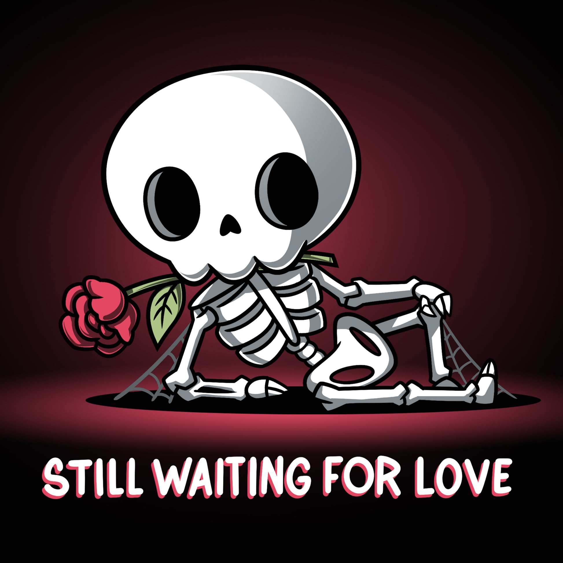 Still waiting for Still Waiting For Love in a TeeTurtle black t-shirt.
