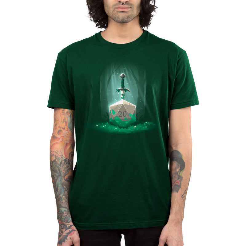 The legend of Sword in the D20 Zelda men's T-shirt by TeeTurtle.