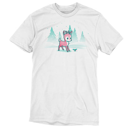 A comfortable Winter Wonderland t-shirt featuring a deer in the forest by TeeTurtle.
