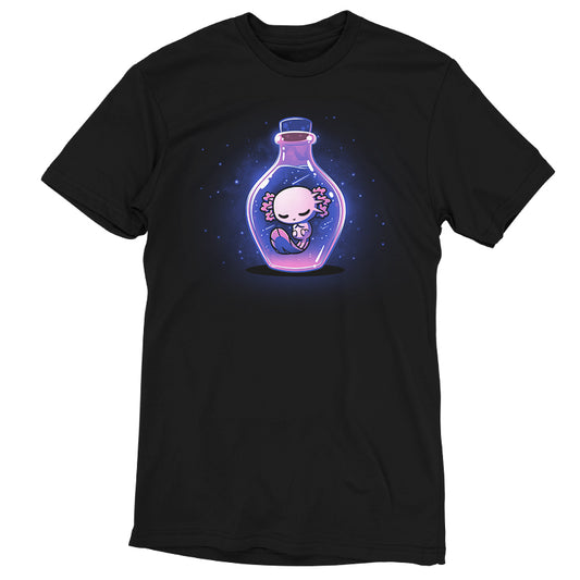 A TeeTurtle Wish in a Bottle t-shirt featuring an image of a little girl in a bottle, symbolizing dreams.