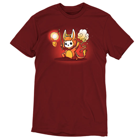 A Year of the Dragon Kigurumi t-shirt with a cartoon character holding a torch, perfect for the new year. (Brand: TeeTurtle)