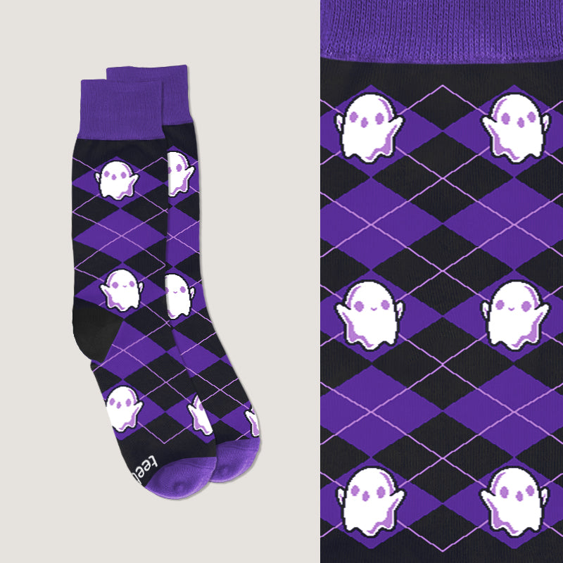 TeeTurtle's Business Ghost Socks with social creatures.