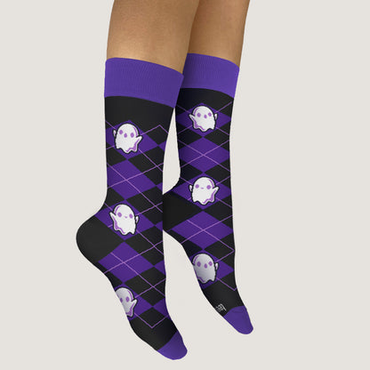 Social creatures will love these Business Ghost Socks by TeeTurtle, which are one size fits all.