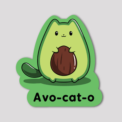 A water-resistant Avo-cat-o Sticker by TeeTurtle.