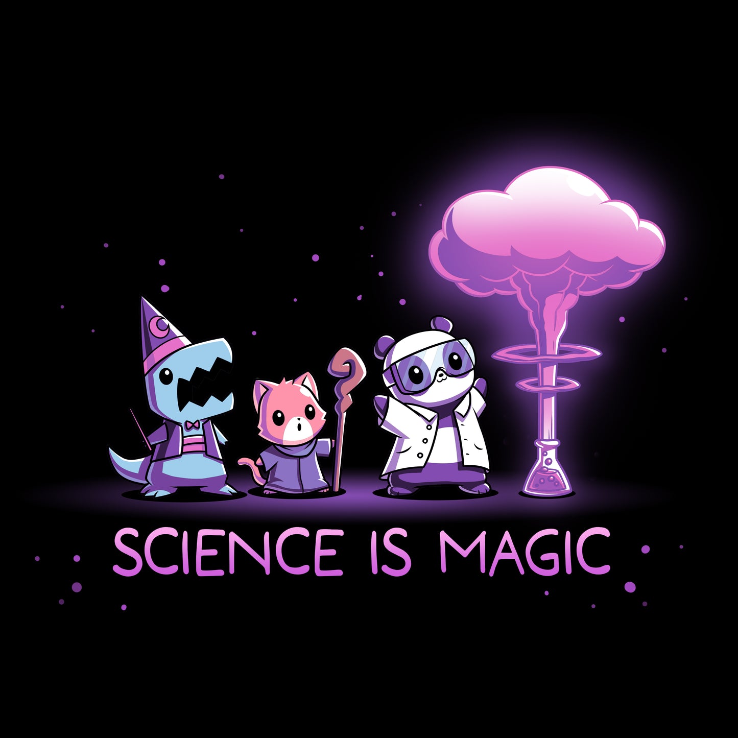 The Teeturtle "Science is Magic" t-shirt features a unique design showcasing the periodic table, making it the perfect choice for any science enthusiast.