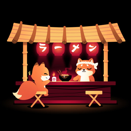 Japanese foxes enjoying Shiba's Ramen Stall at a TeeTurtle.