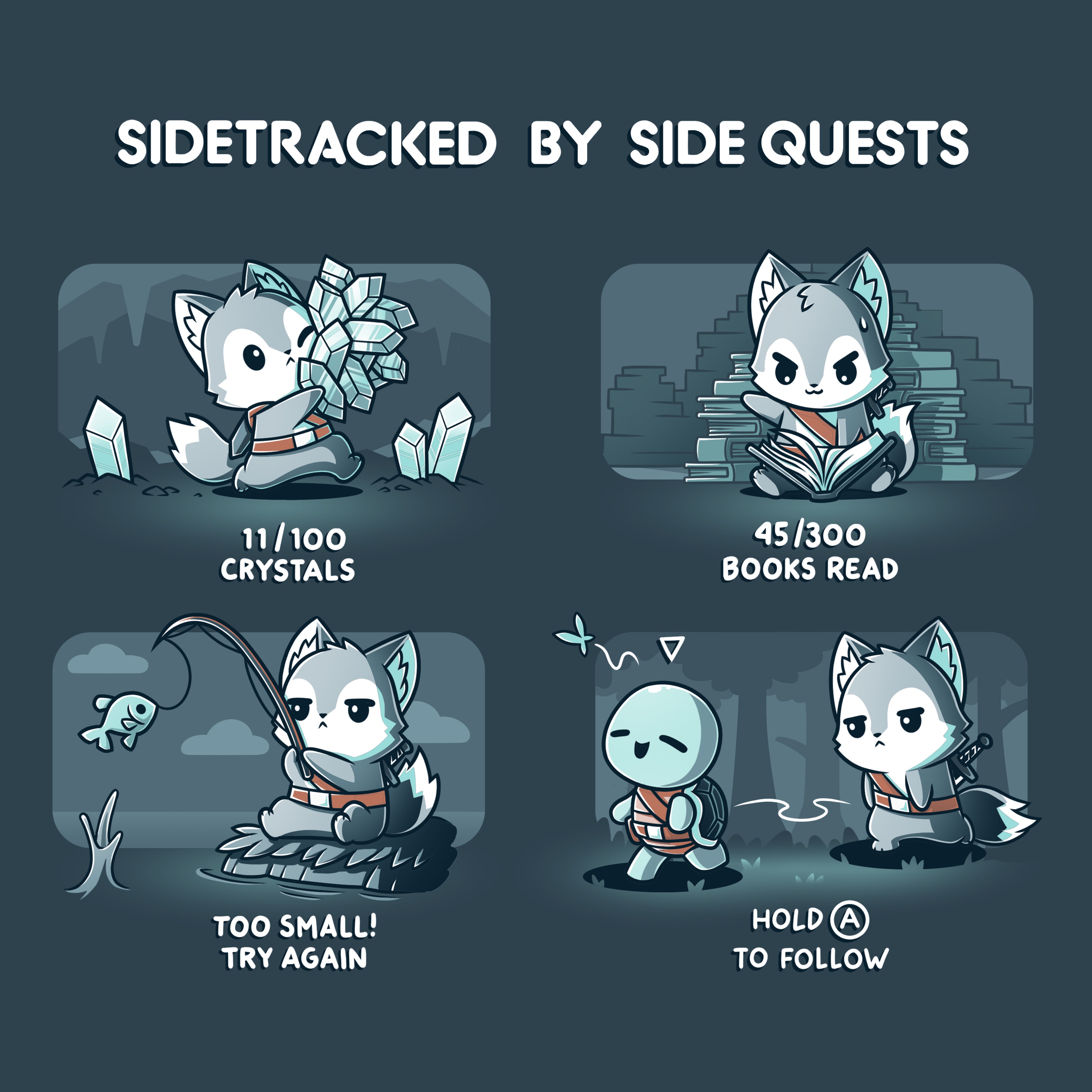 Sidetracked by Side Quests | Funny, cute & nerdy t-shirts – TeeTurtle