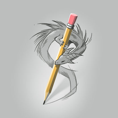 A Sketchbook Dragon T-shirt featuring a drawing of a pencil by TeeTurtle.