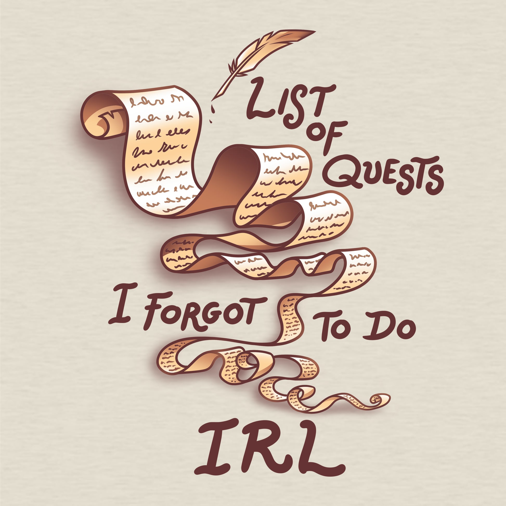 Forgotten Unfinished Quests for TeeTurtle comfort t-shirts.