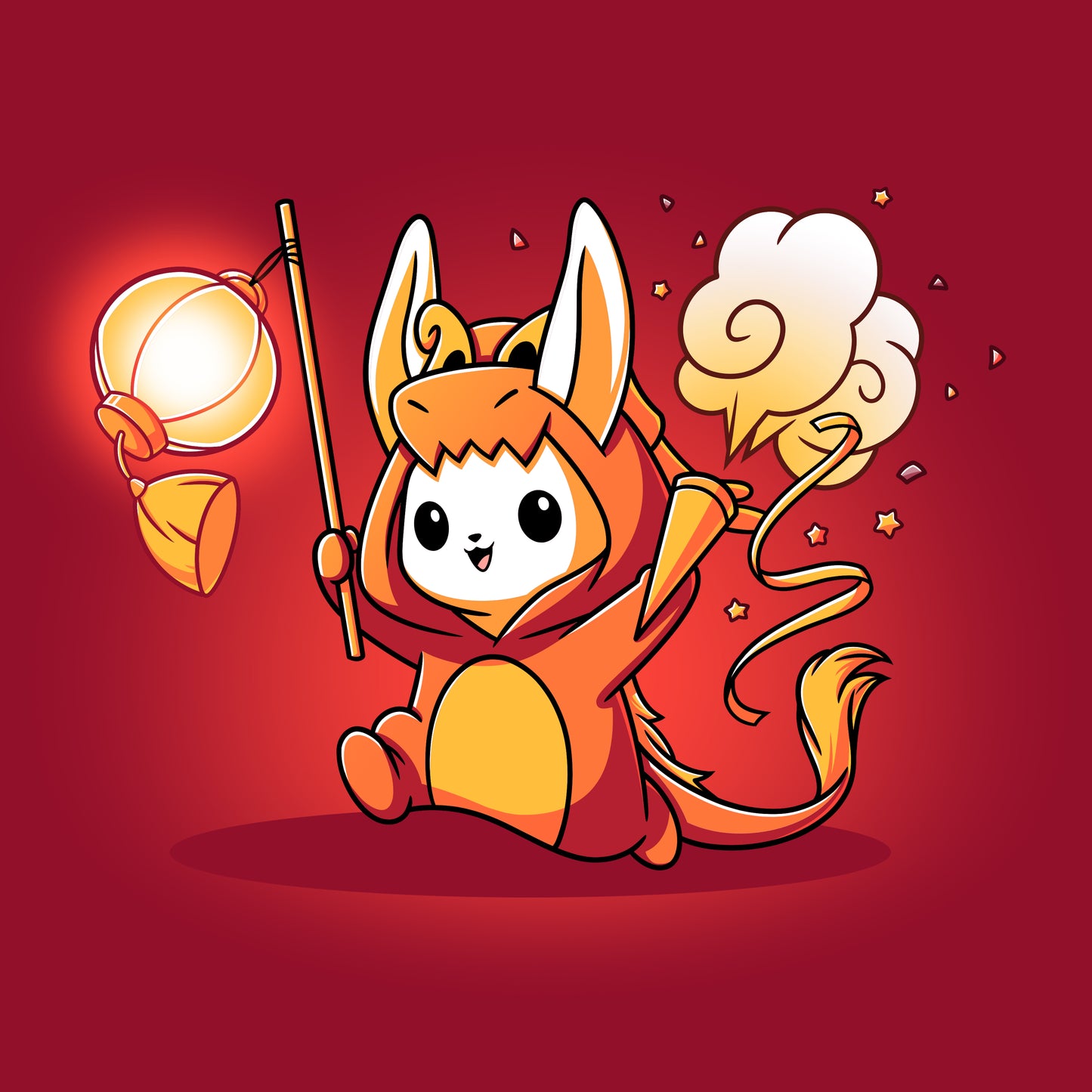 A Year of the Dragon Kigurumi by TeeTurtle, featuring a cartoon Chinese dragon holding a lantern, is perfect for celebrating the Lunar New Year. Dress up in this design on your T-shirt to embrace the festive spirit and add a touch of playfulness to your style.