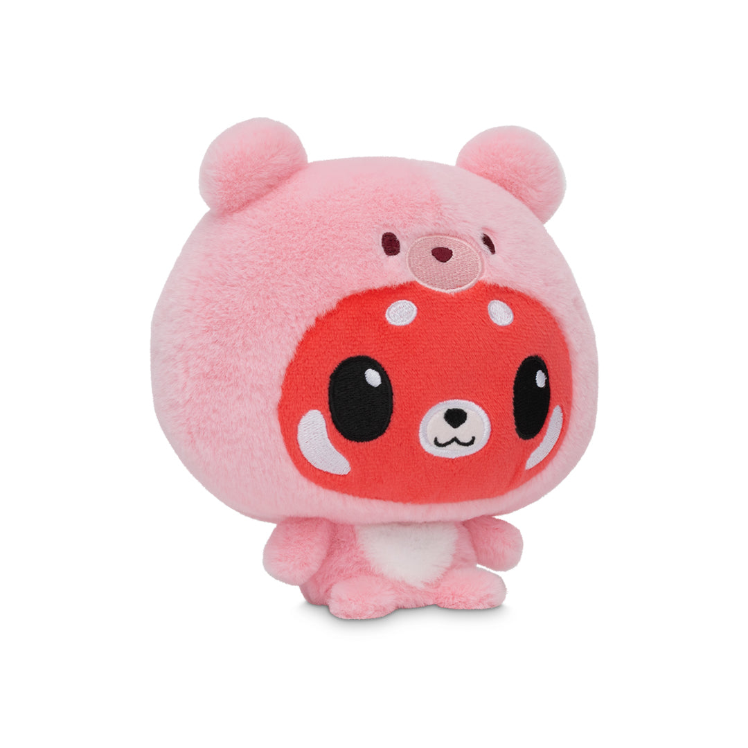 Cloudheads: 5" Strawberry Cake-Scented Red Panda (Cupcake) facing right