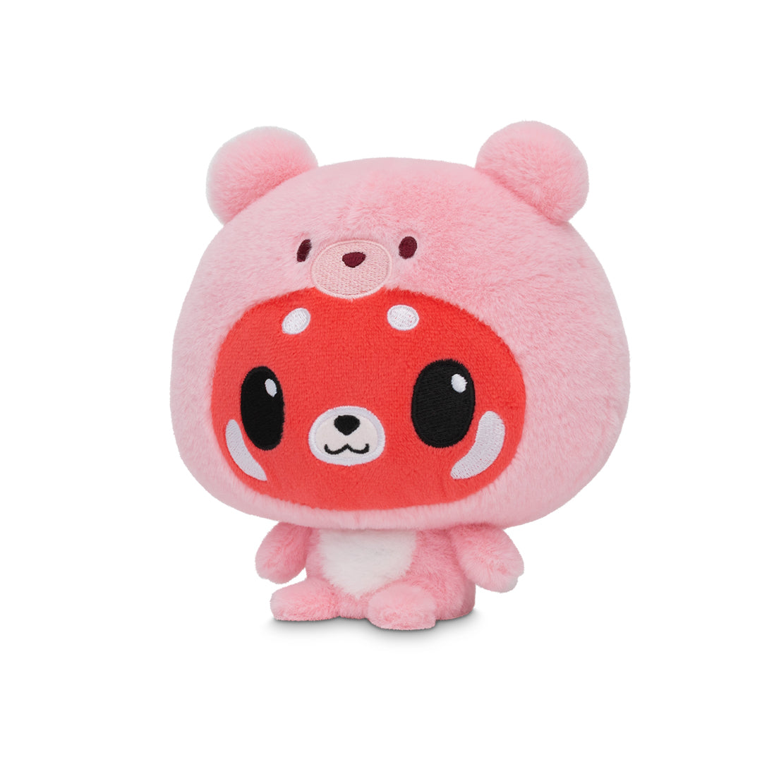 Cloudheads: 5" Strawberry Cake-Scented Red Panda (Cupcake) facing left