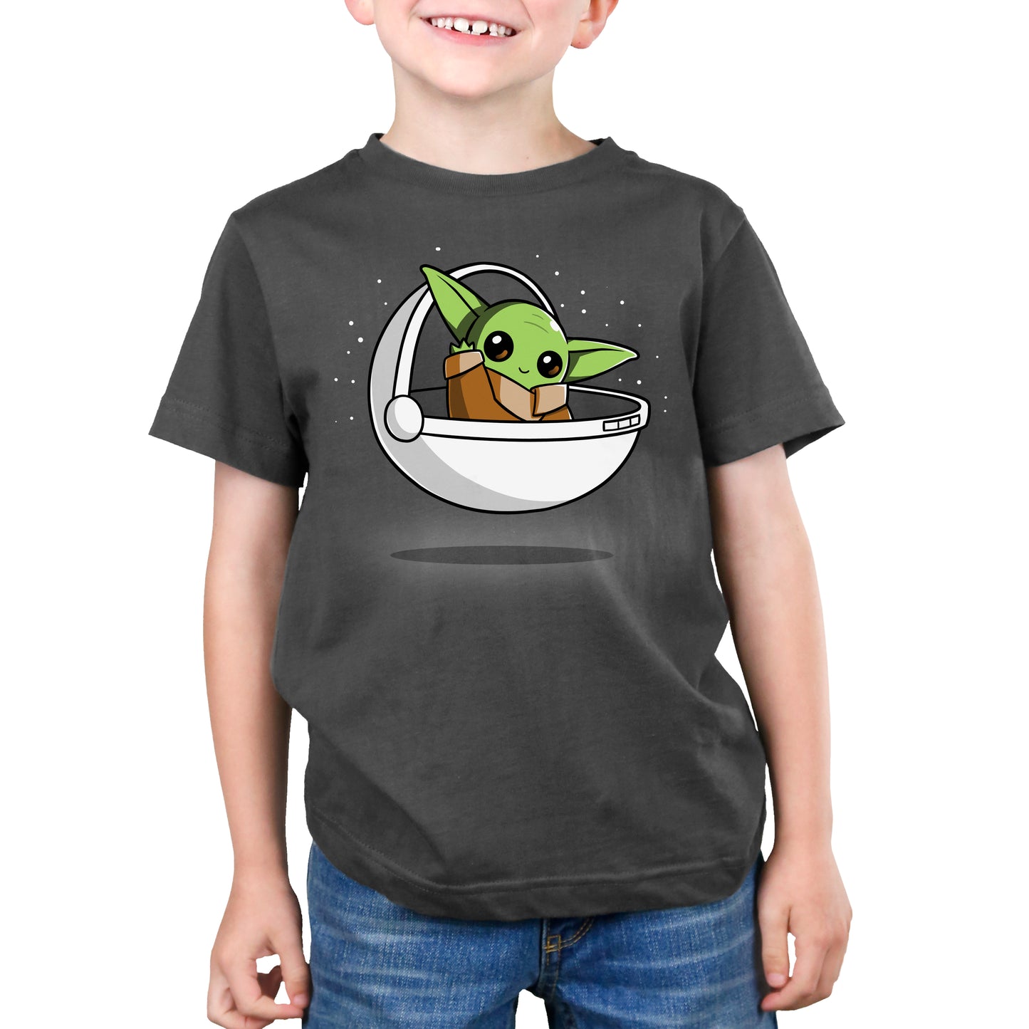 Officially licensed Star Wars Mandalorian "The Child" t-shirt featuring the beloved Grogu character.