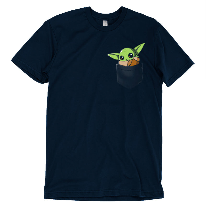 Star Wars The Mandalorian "The Child in Your Pocket" pocket t-shirt.