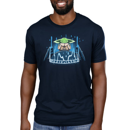 The men's Star Wars Yoda t-shirt in navy.